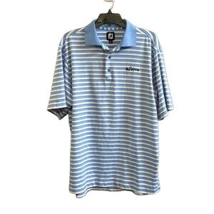 Men's FootJoy Craft Farms Golf Club Stripped Golf Polo Shirt. Size Medium